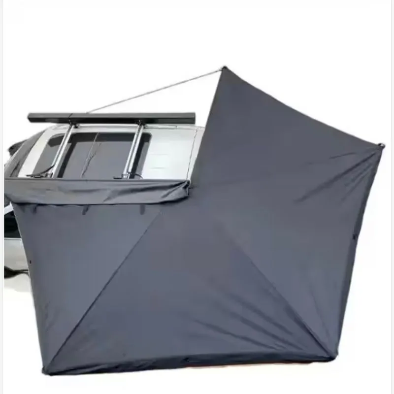 270° Seitenmarkise Premium 2 m Grau mit LED Licht – Bild 3