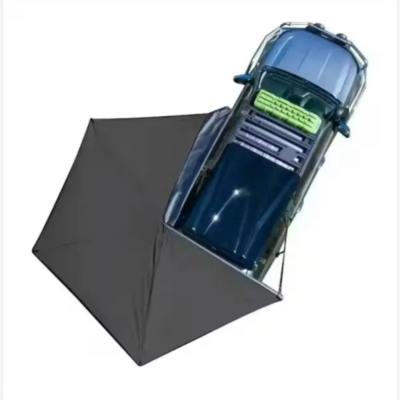 270° Seitenmarkise Premium 2 m Grau mit LED Licht – Bild 2